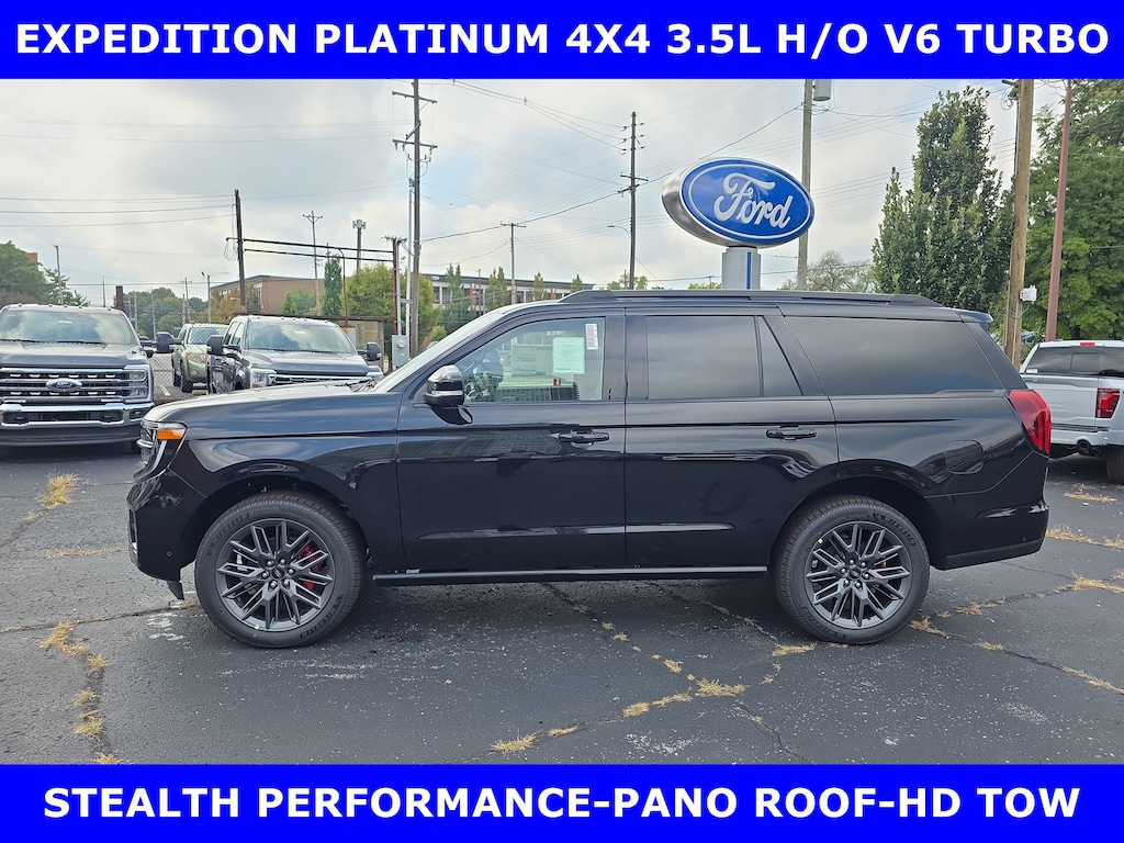 New 2025 Ford Expedition PLATINUM STEALTH H/O (440hp) w/HD TOW UTILI