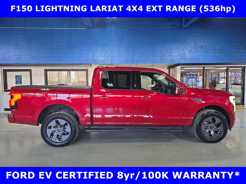 Certified 2025 Ford F-150 Lightning EV CERTIFIED-LARIAT EXTEND RANGE (536hp) w/MOON Truck SuperCrew Cab