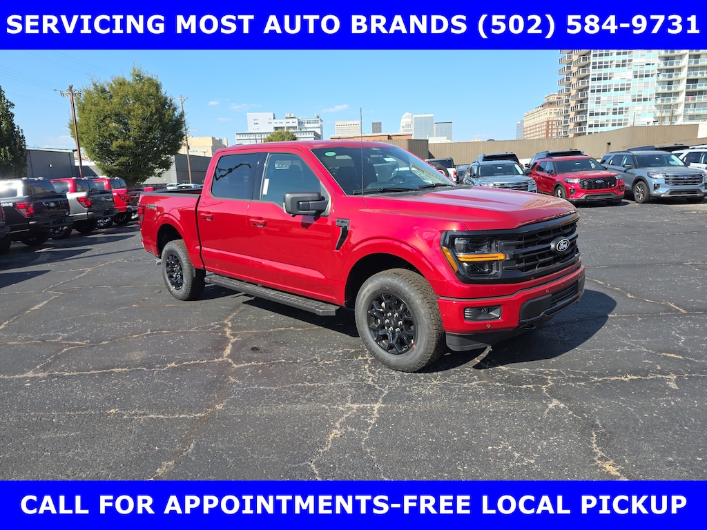 New 2025 Ford F-150 XLT 4X4 5.0L V8 w/Black Appearance Pkg-302A Pkg-Tow Haul Pkg Crew Cab Pickup