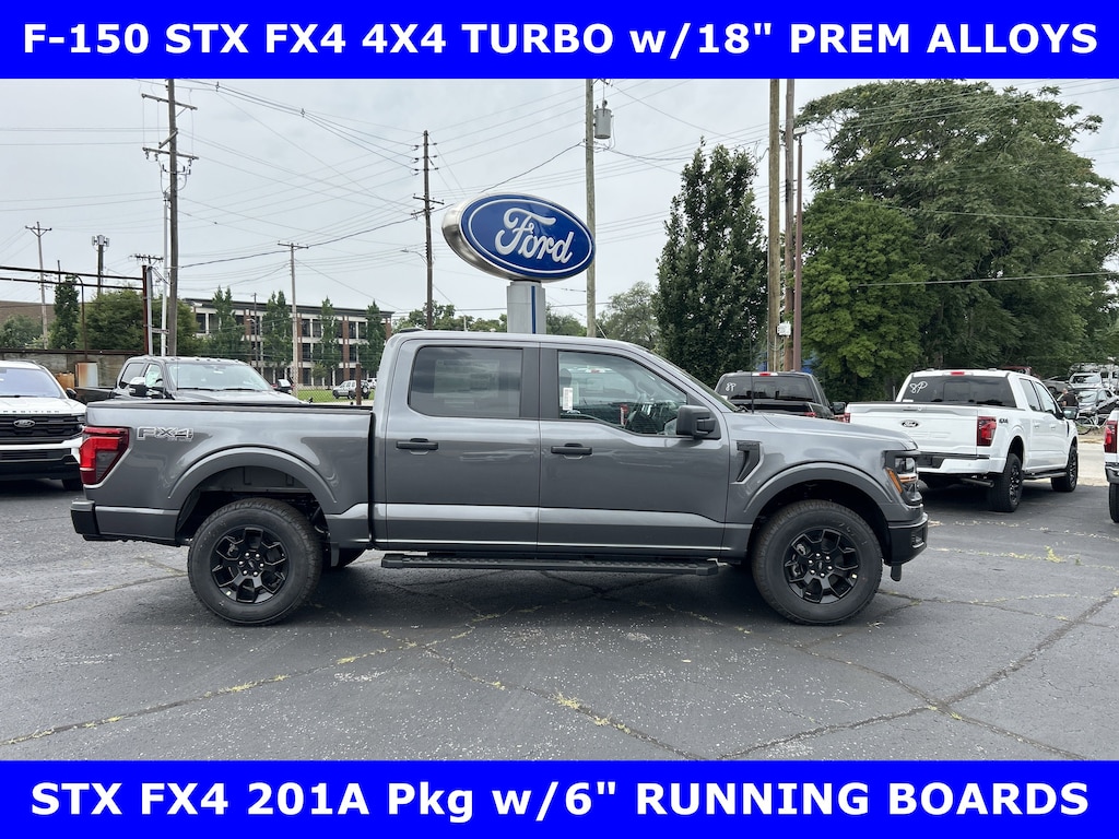 New 2025 Ford F-150 STX FX4 4X4 V6 Turbo w/Off Road Pkg Crew Cab Pickup