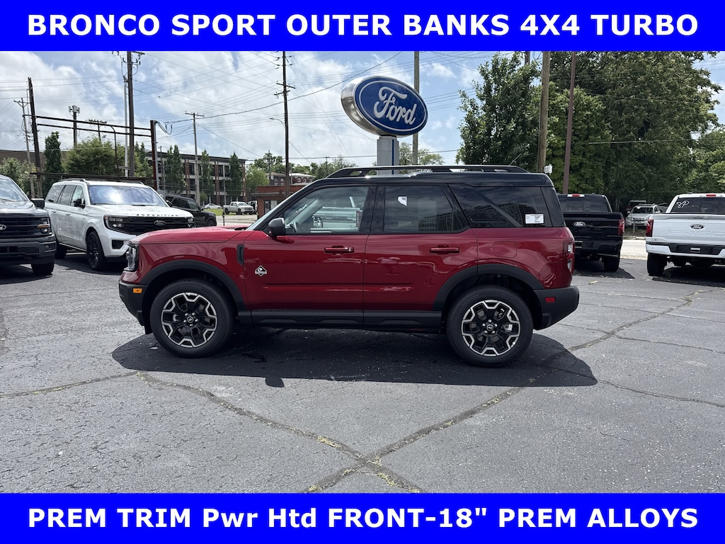 New 2025 Ford Bronco Sport Outer Banks 4x4 w/Prem Trim Pwr Htd Front Seats UTILI
