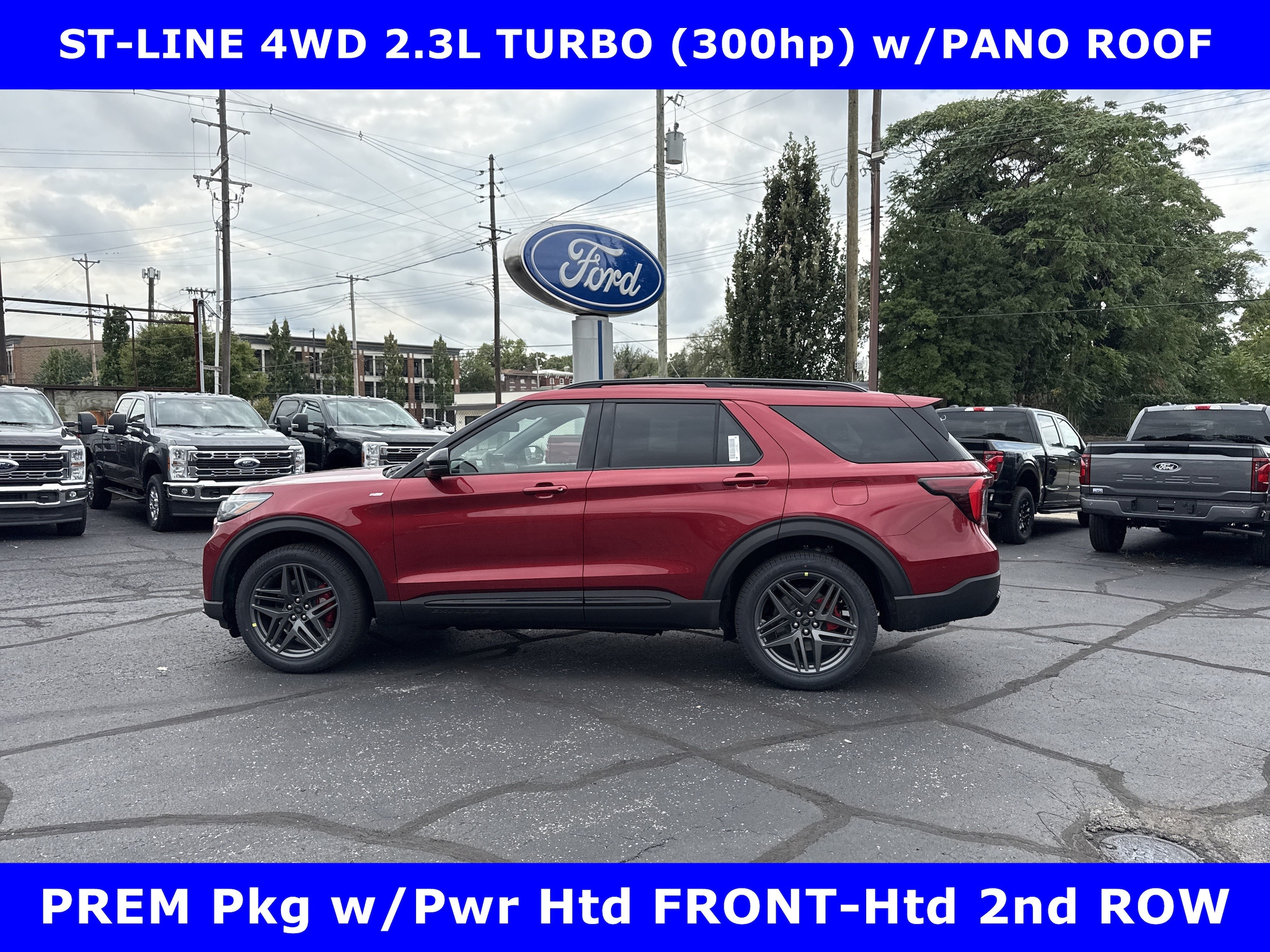 2027 Ford Explorer ST-LINE 4WD TURBO (300hp) w/PANO ROOF-PREM Pkg-ST LINE STREET PACK Sport Utility