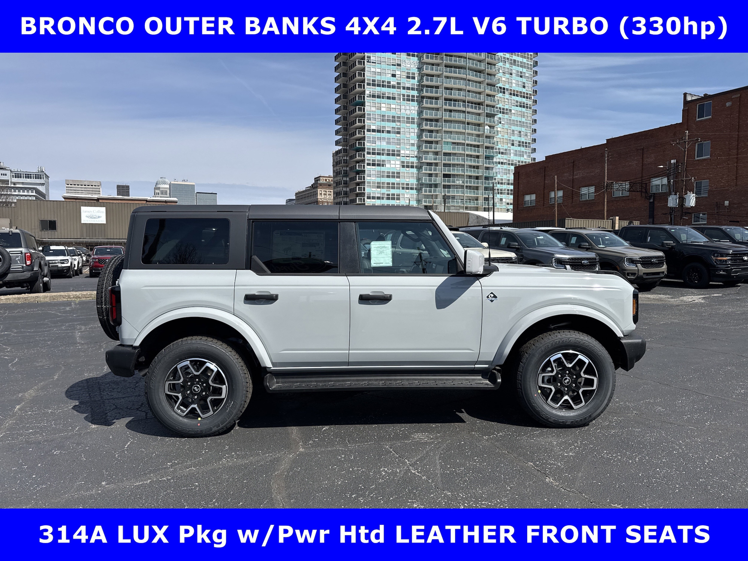 2026 Ford Bronco Outer Banks 4x4 2.7L V6 (330hp) w/Lux Pkg-Hard Top Convertible