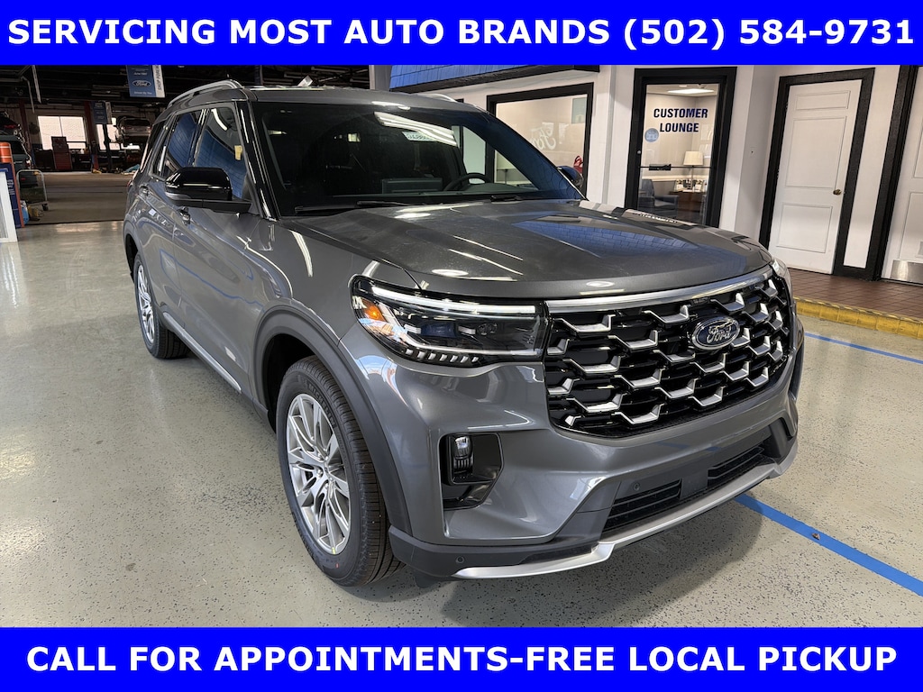 New 2026 Ford Explorer Platinum 4WD Turbo (300hp) w/Pwr Htd Vent Leather Front Sport Utility