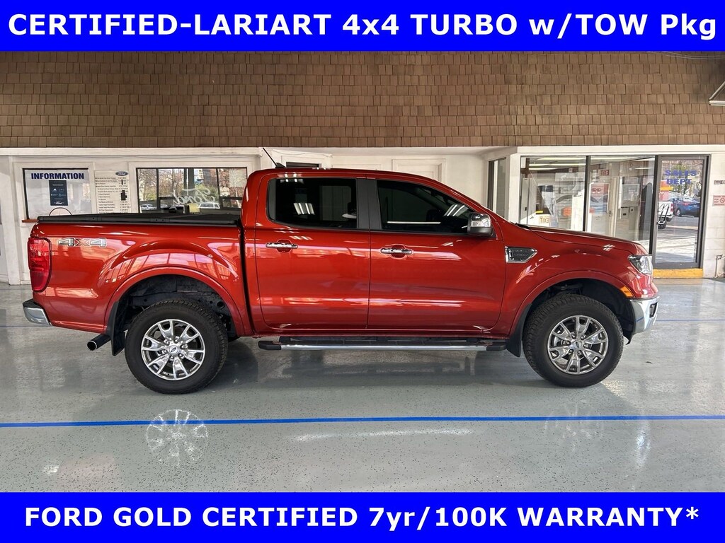 Certified 2022 Ford Ranger CERTIFIED-LARIAT 4x4 2.3L TURBO w/TOW-TECH-LEATHER Truck SuperCrew