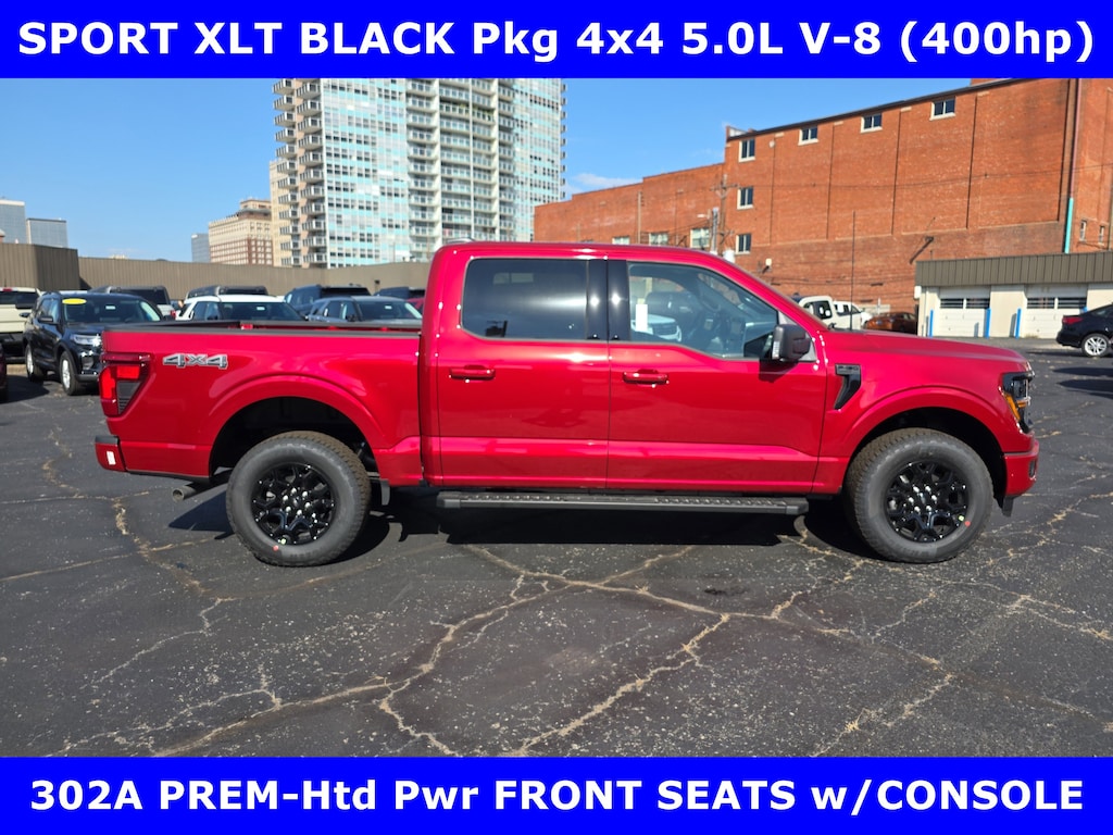 New 2025 Ford F-150 XLT 4X4 5.0L V8 w/Black Appearance Pkg-302A Pkg-Tow Haul Pkg Crew Cab Pickup