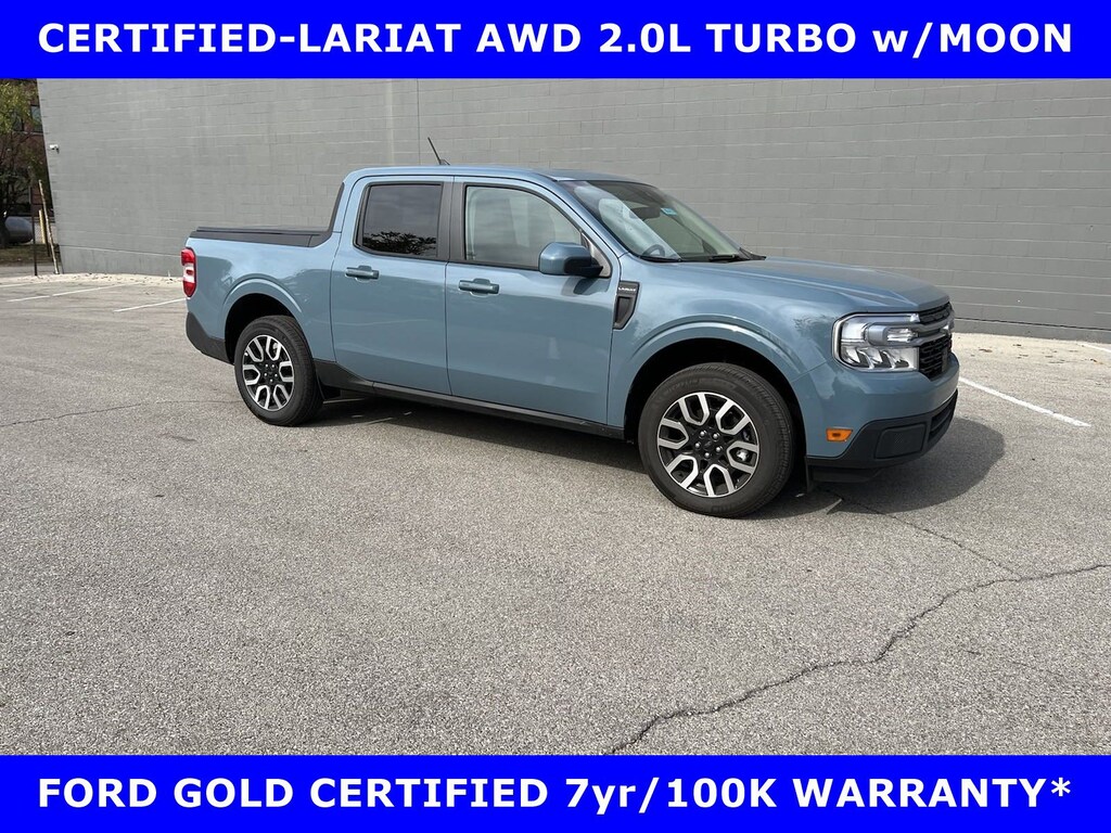 Certified 2022 Ford Maverick CERTIFIED-LARIAT AWD 2.0L TURBO w/MOON-LEATHER Truck SuperCrew