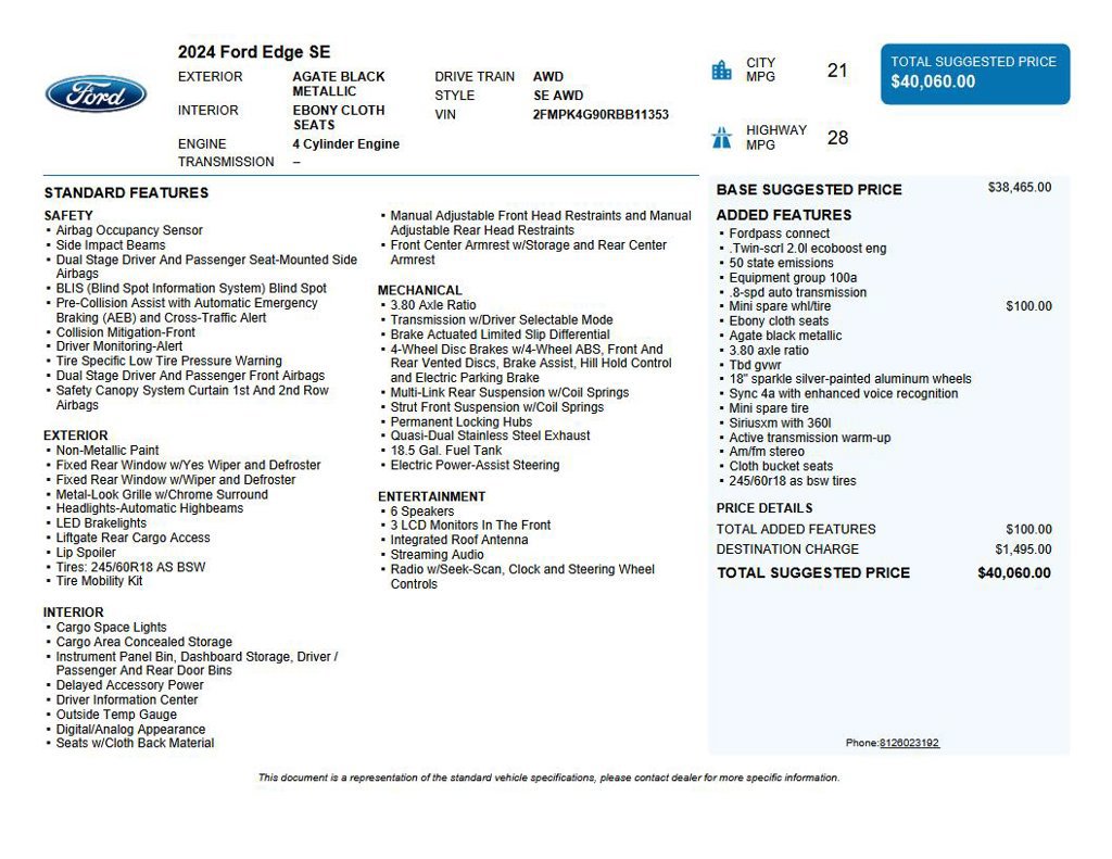2024 Ford Edge SE - Photo 35