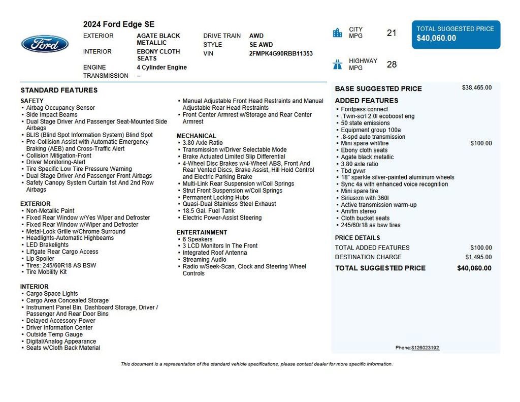 2024 Ford Edge SE - Photo 34