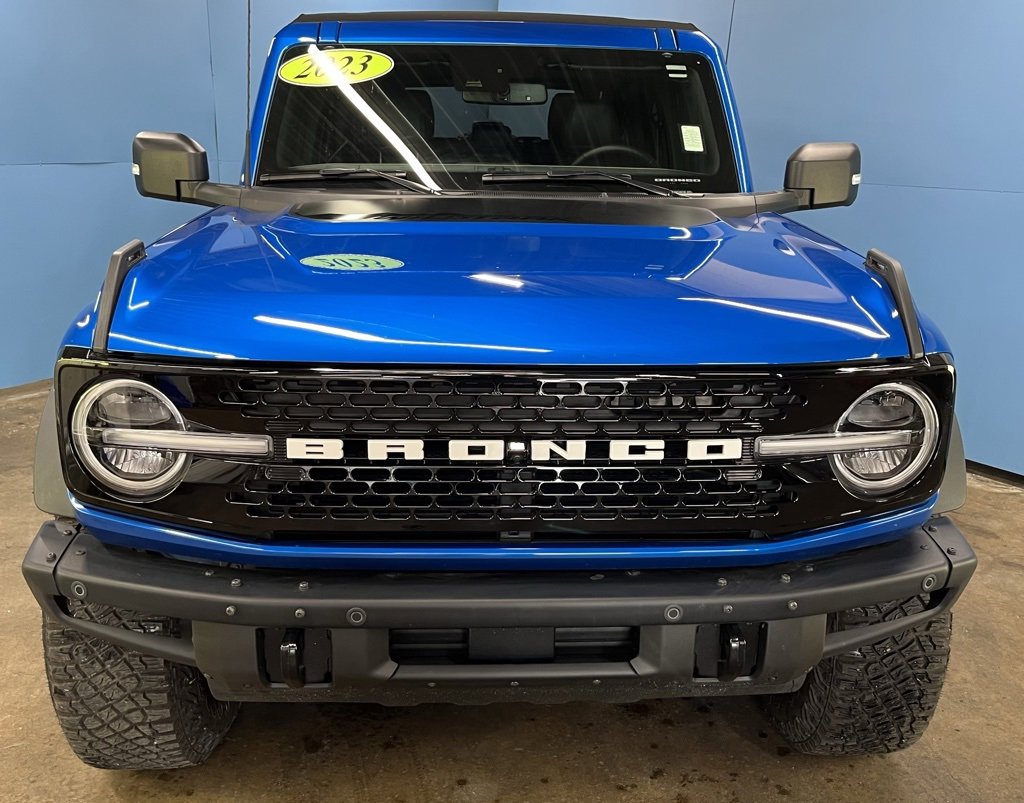 Used 2023 Ford Bronco 4-Door Wildtrak with VIN 1FMEE5DP6PLB82156 for sale in Lebanon, IN