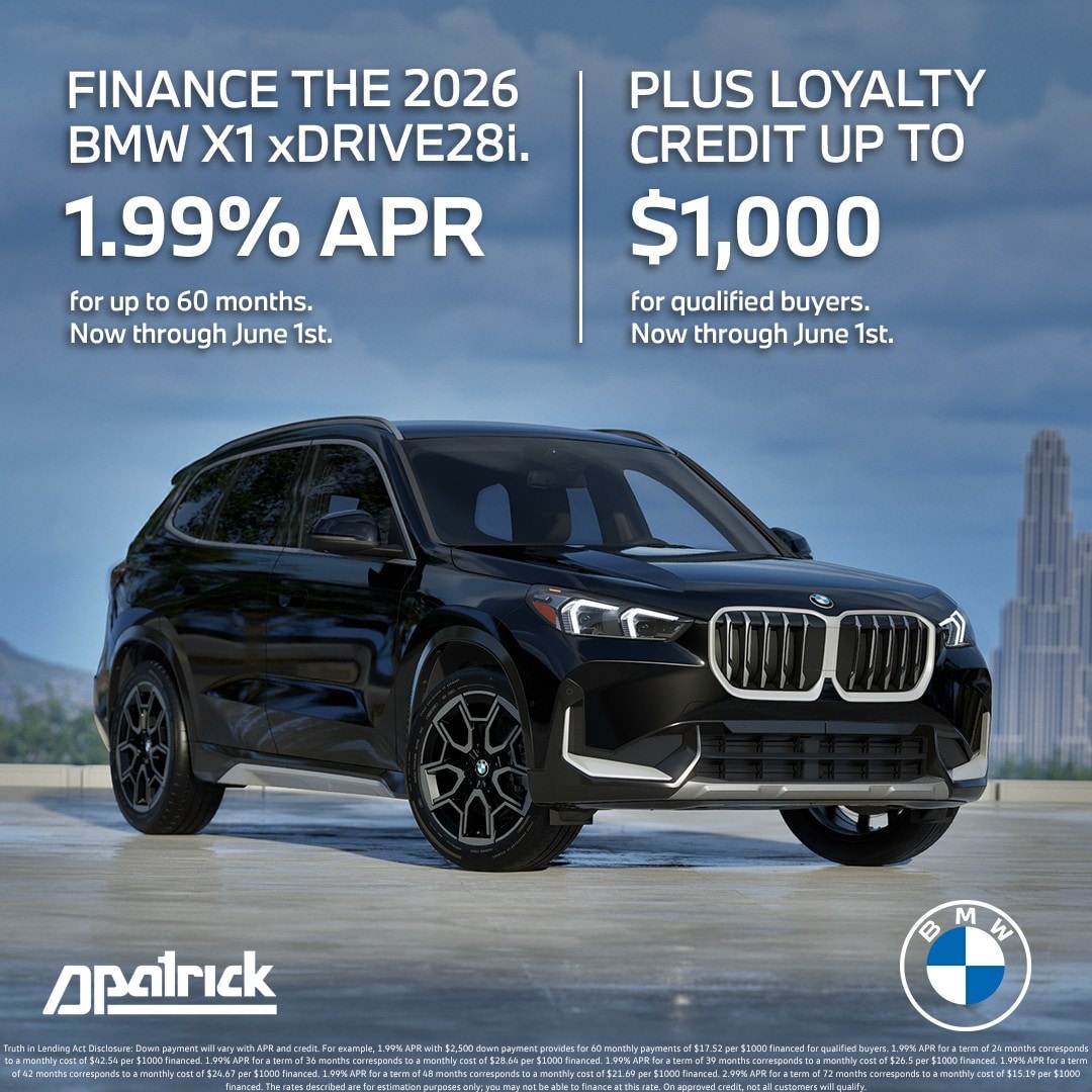 New BMW X1 Finance Offer at D-Patrick BMW