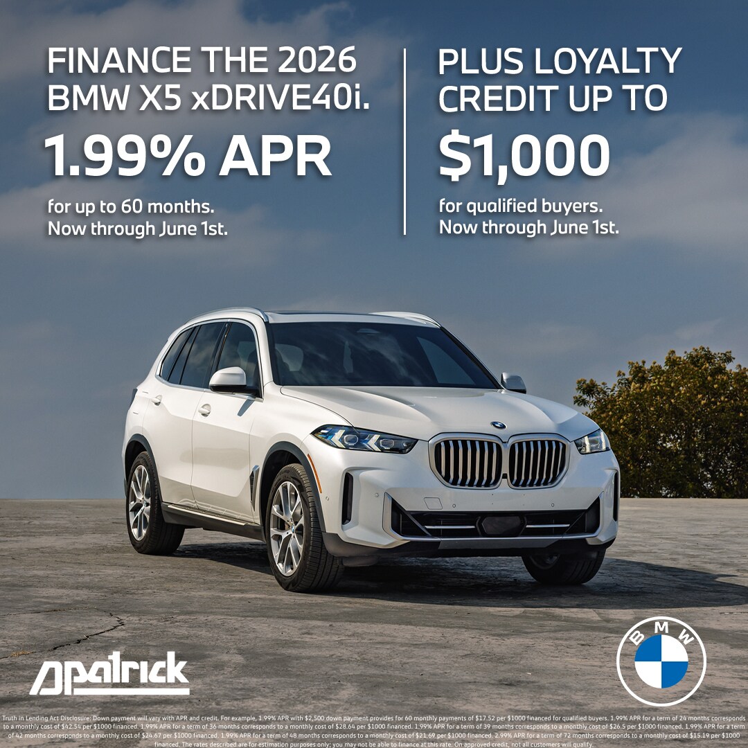 New BMW X5 Finance Offer at D-Patrick BMW