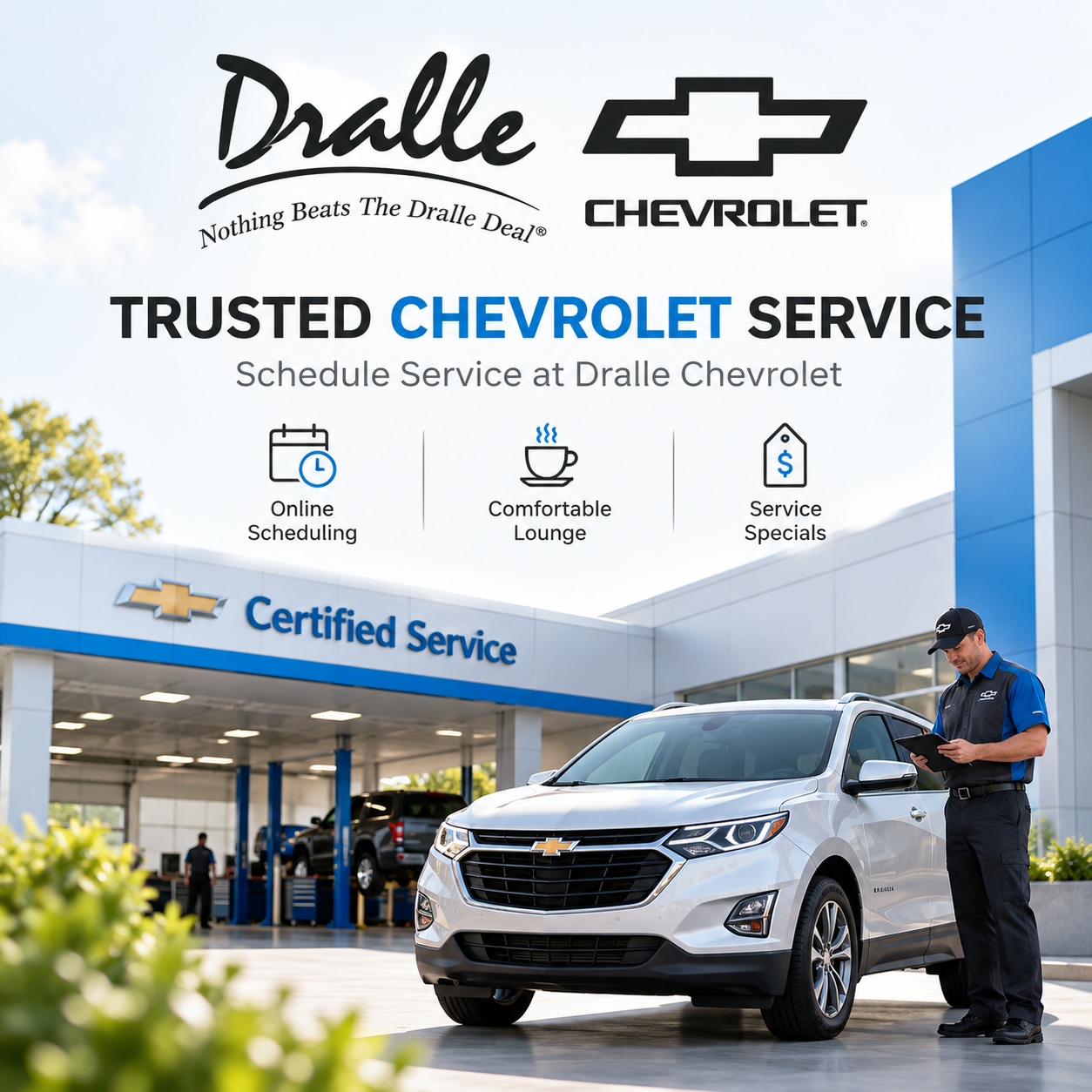 Trusted Chevrolet service at Dralle Chevrolet in Peotone, Illinois