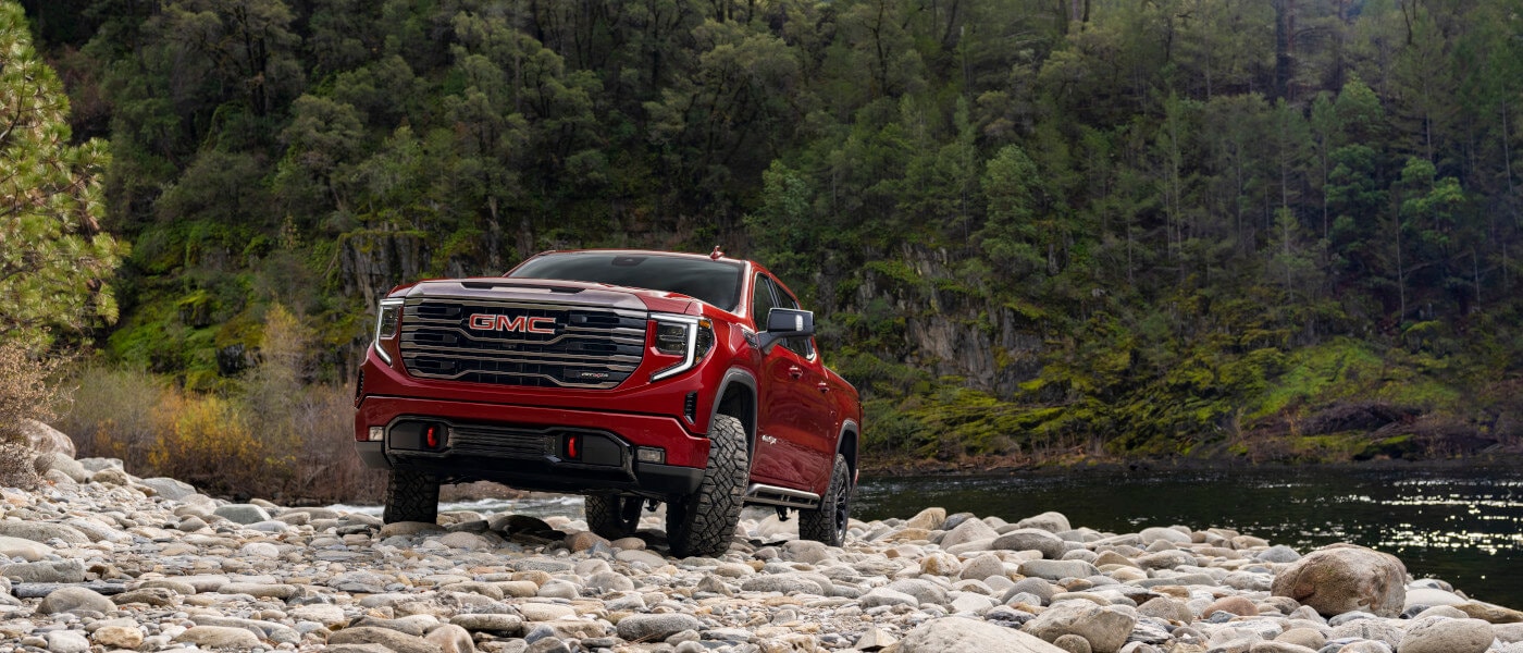 2025 GMC Sierra 1500 Exterior On Rocky Riverbed