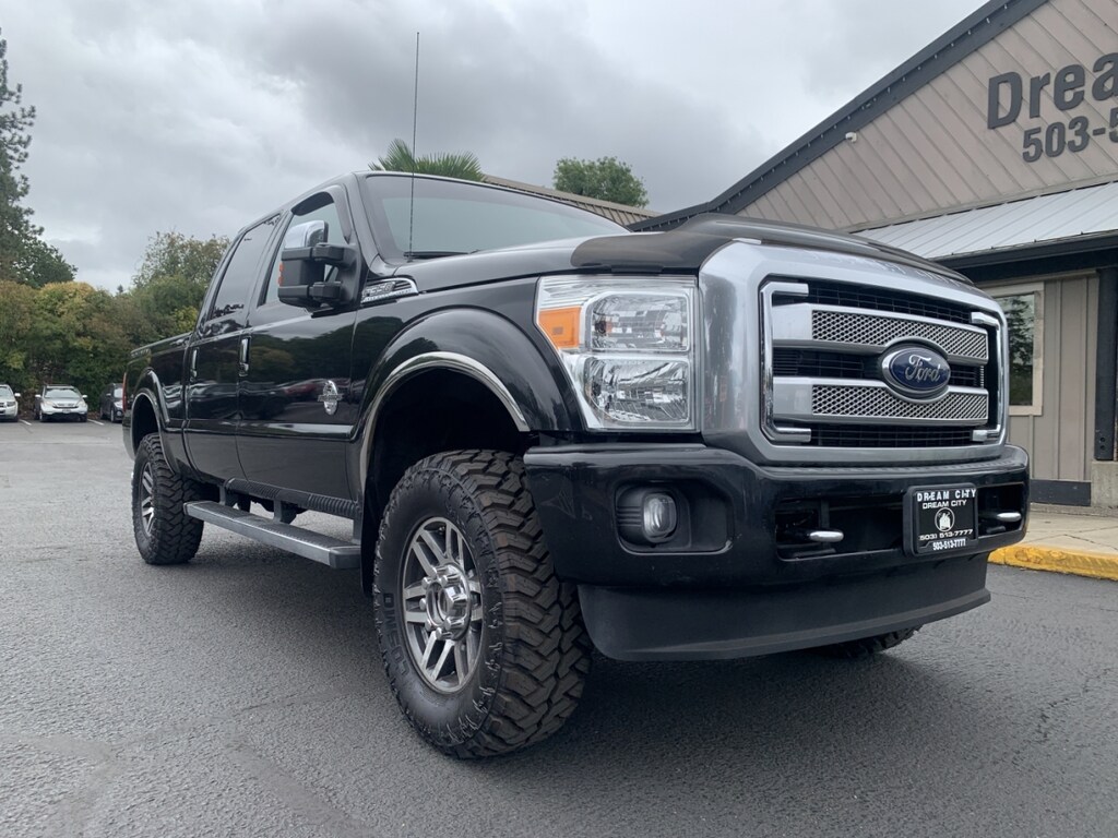 Used 2014 Ford F350 4wd Super Duty Crew Cab Platinum Pickup 4d 6 3/4 Ft Truck