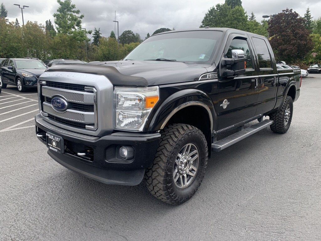 Used 2014 Ford F350 4wd Super Duty Crew Cab Platinum Pickup 4d 6 3/4 Ft Truck