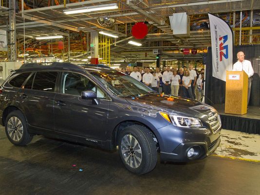 The 2015 Outback is manufactured in Lafayette, IN