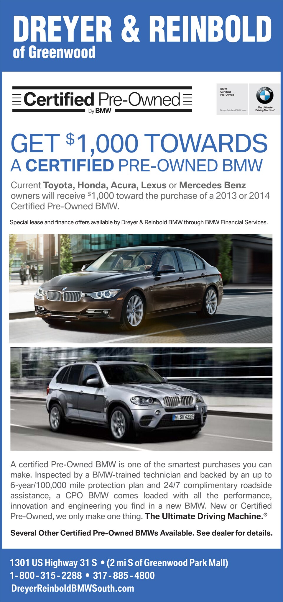 Dreyer Reinbold Bmw New Bmw Dealership In Greenwood In 46143