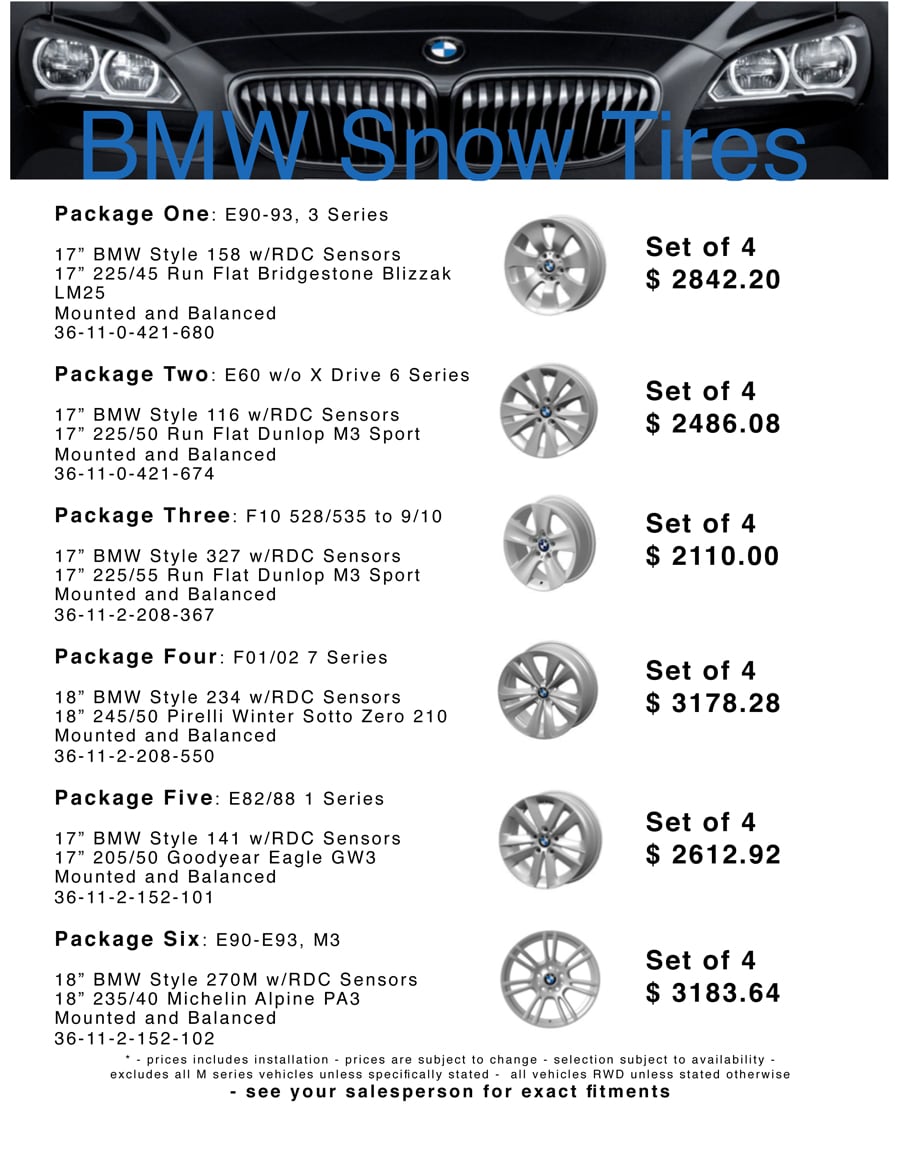 BMW Snow Tires in Greenwood, IN | Dreyer & Reinbold BMW South