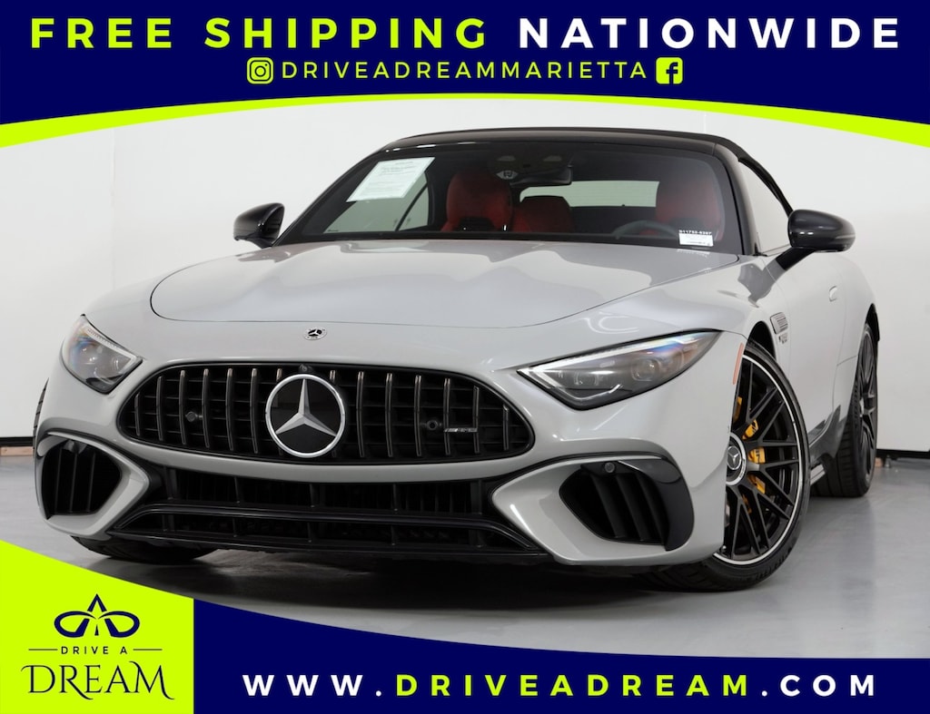 Used 2022 Mercedes-Benz SL AMG SL 55 w/ Performance, Night & Driver Assist Pa Convertible