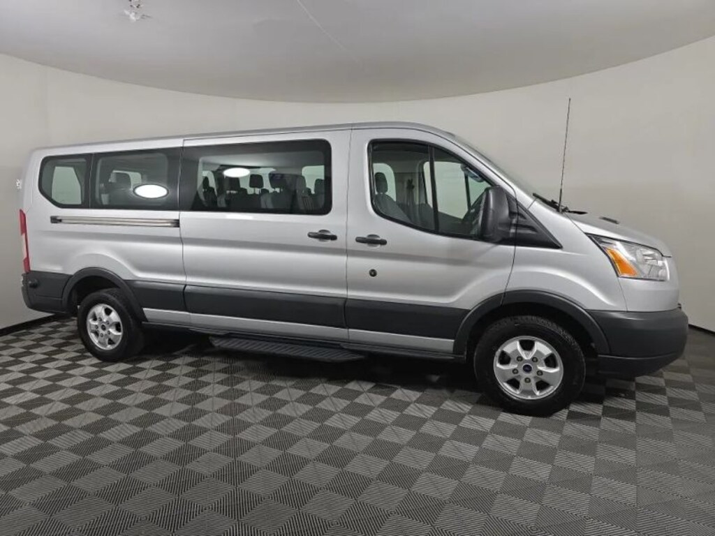Used 2018 Ford Transit 350 Wagon XLT w/Low Roof w/Sliding Side Door Van 3D Passenger