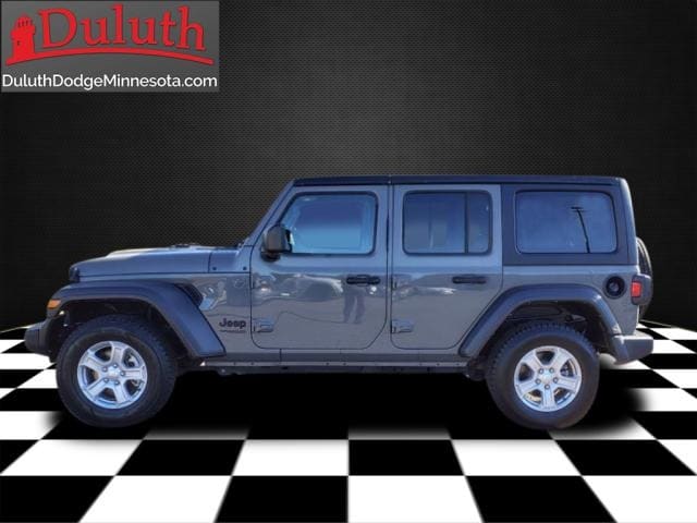 Certified 2022 Jeep Wrangler Unlimited Sport S with VIN 1C4HJXDN4NW251087 for sale in Hermantown, Minnesota