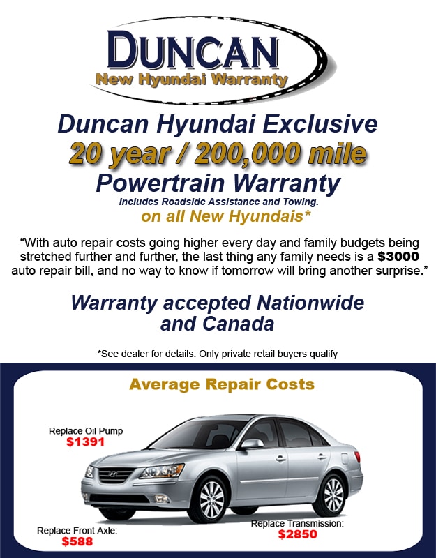 Duncan Exclusive New Hyundai Warranty Duncan Hyundai