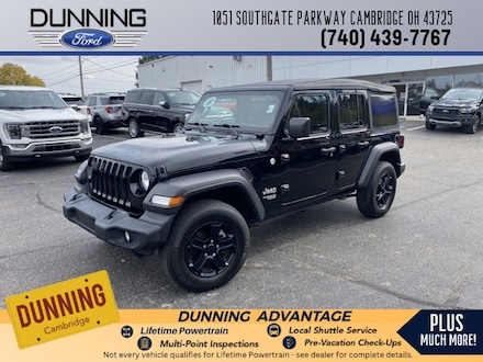 Used 2019 Jeep Wrangler Unlimited Sport S SUV for Sale in Cambridge, OH