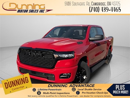 New 2025 Ram 1500 TRADESMAN CREW CAB 4X4 5'7 BOX Pickup for sale or lease in Cambridge, OH