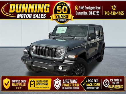 New 2025 Jeep Wrangler 4-DOOR SPORT S Sport Utility for sale in Cambridge, OH