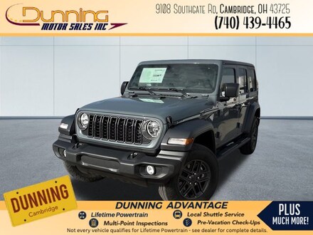 New 2025 Jeep Wrangler 4-DOOR SPORT S Sport Utility for sale or lease in Cambridge, OH