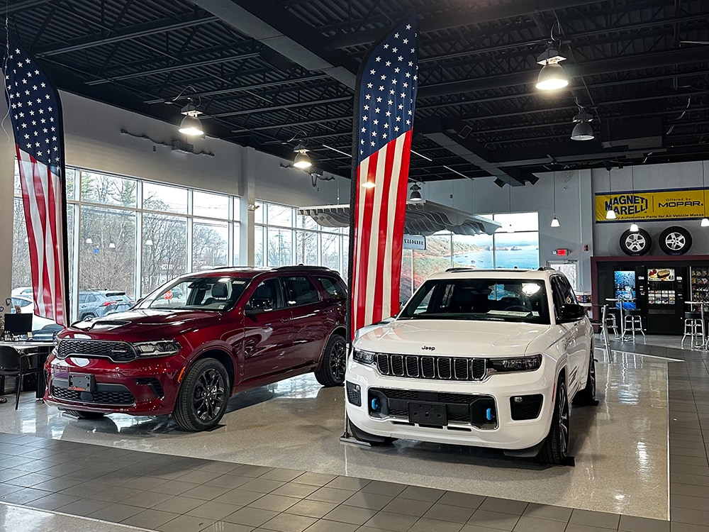 Chrysler Jeep Dodge Ram showroom in Dutchess County, NY