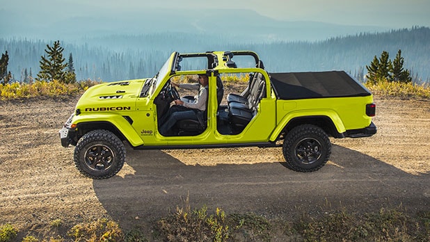 2023 Jeep Gladiator summer driving in high-velocity yellow