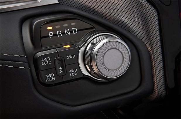 2023 Ram 1500 Limited Elite bezel jewel rotary shifter