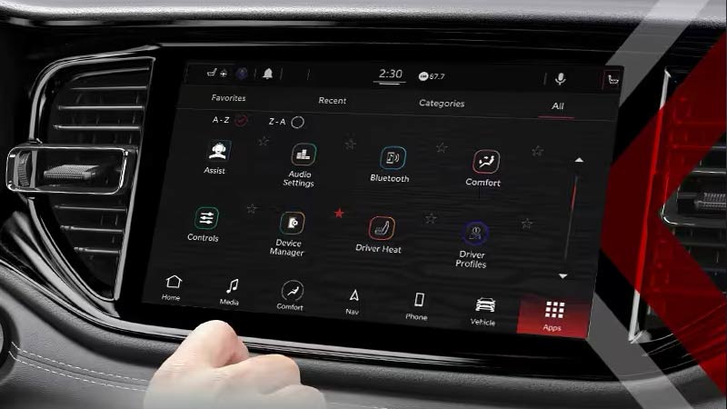 Dodge 10.1-inch Uconnect touchscreen