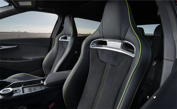 2023 Kia EV6-GT leather seats with neon green accents