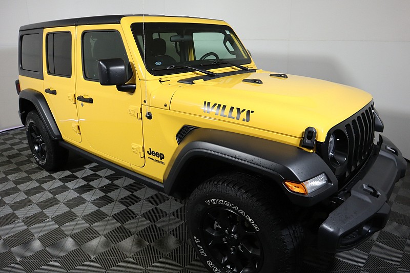 Used 2021 Jeep Wrangler Unlimited Willys with VIN 1C4HJXDG1MW539892 for sale in Zanesville, OH