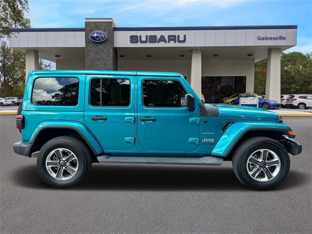 Used 2020 Jeep Wrangler Unlimited Sahara with VIN 1C4HJXEN9LW123746 for sale in Gainesville, FL