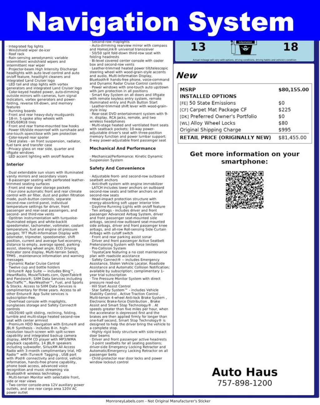 Used 2015 Toyota Land Cruiser Base SUV