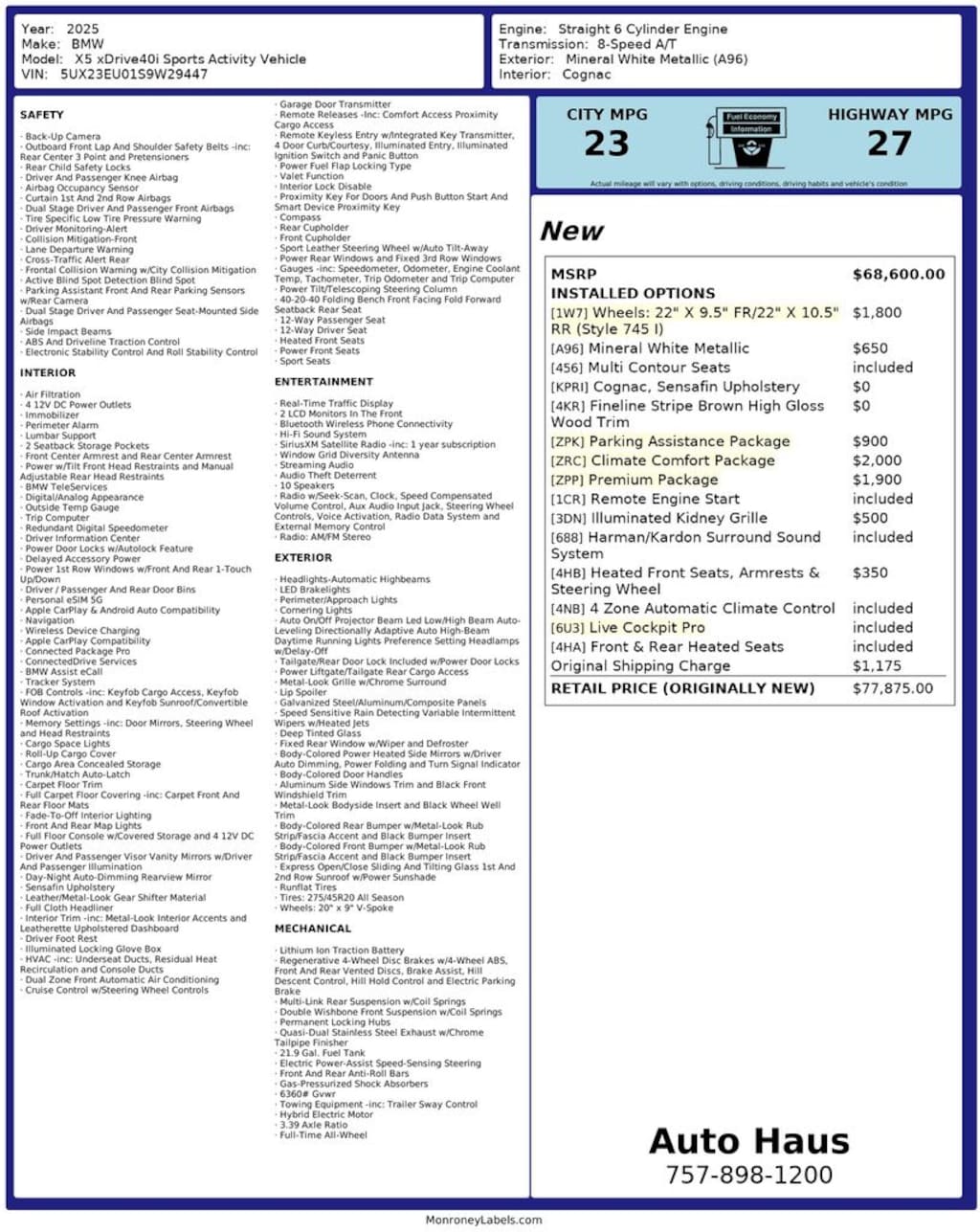 Used 2025 BMW X5 xDrive40i SUV