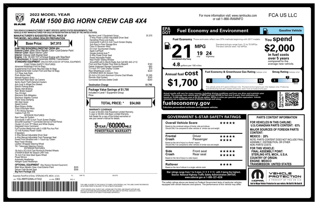 Used 2022 Ram 1500 Big Horn/Lone Star Truck