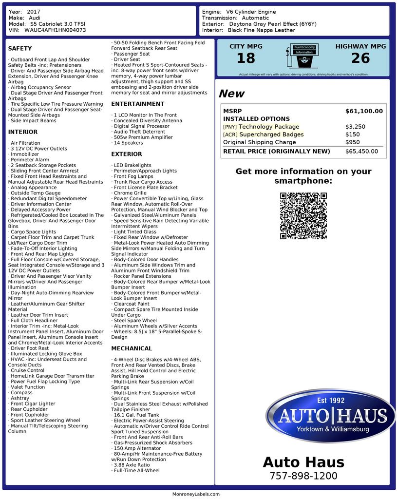 2017 Audi S5 Cabriolet Base's photo