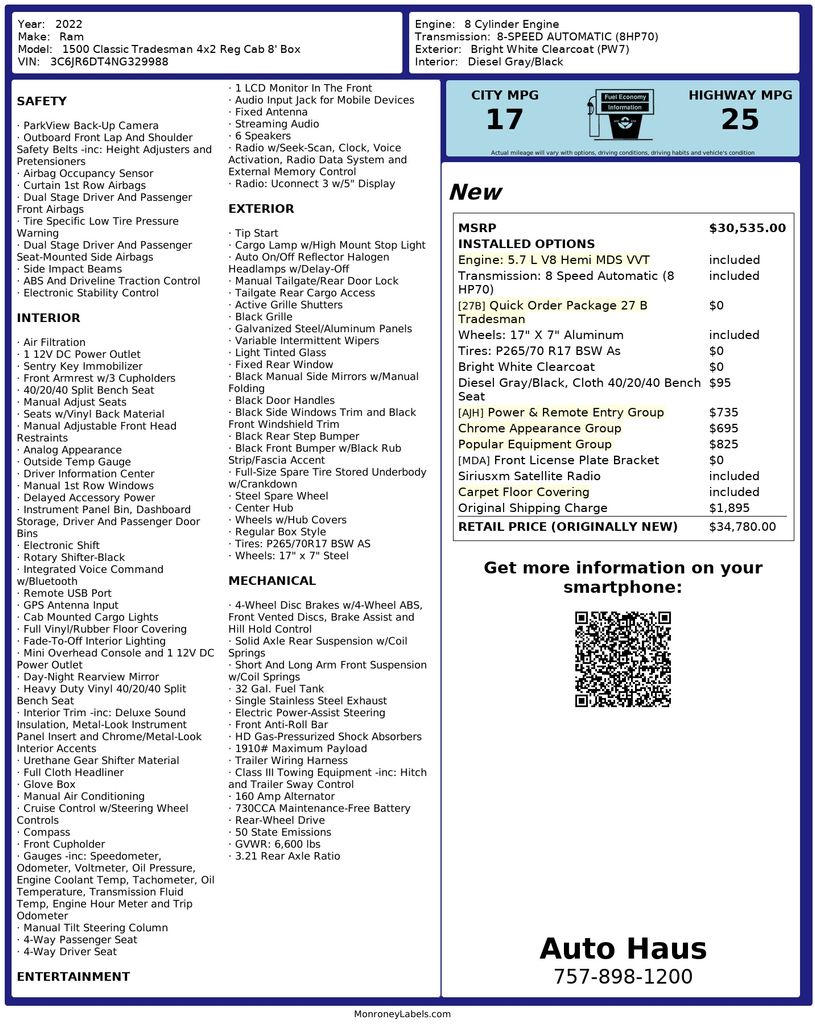 2022 RAM Ram 1500 Classic Tradesman's photo