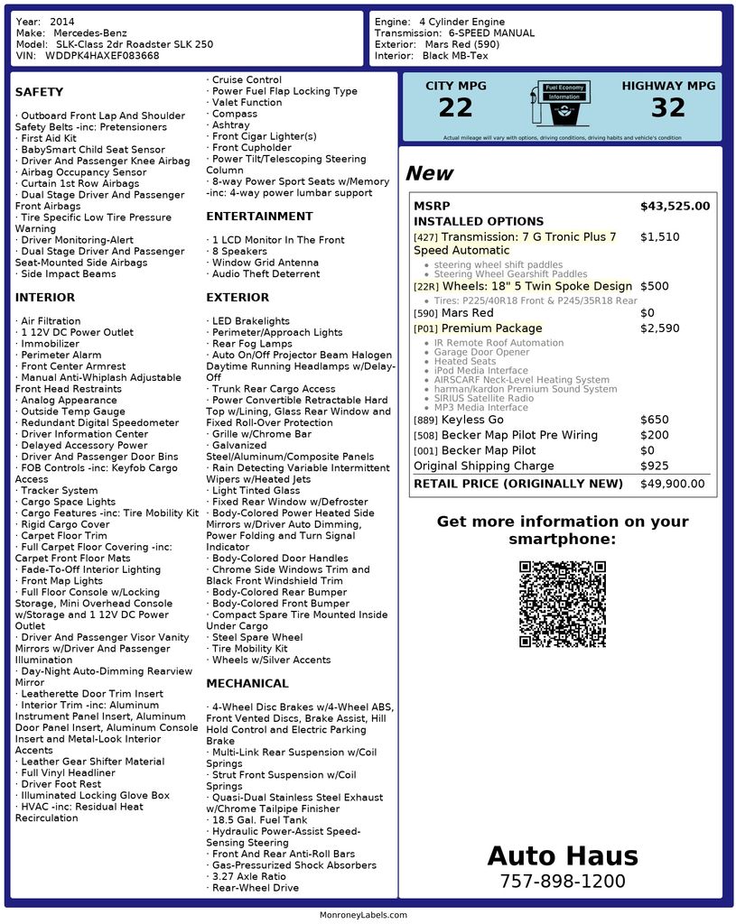 2014 Mercedes-Benz SLK-Class SLK250's photo