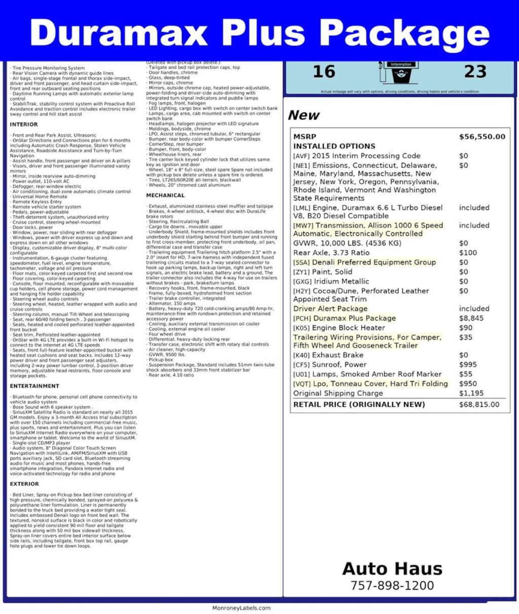 Used 2015 GMC Sierra 2500HD Denali Truck