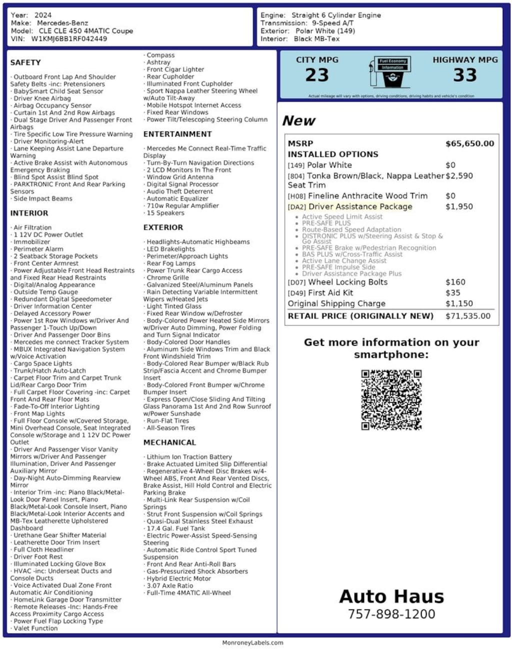 Used 2024 Mercedes-Benz CLE CLE 450 Coupe