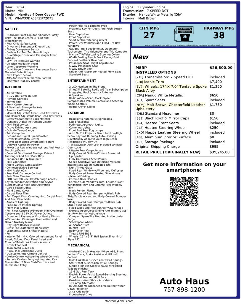 2024 MINI Hardtop 4 Door Base