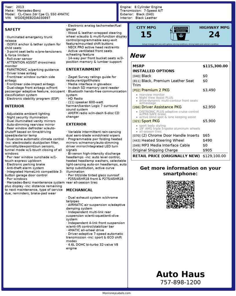 2013 Mercedes-Benz CL-Class CL550's photo