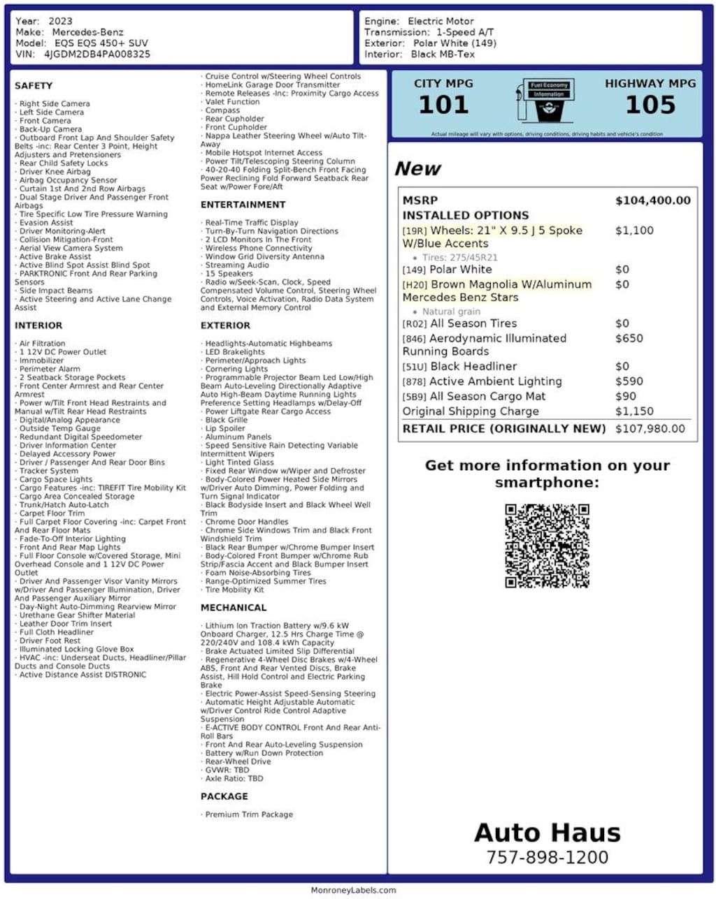 Used 2023 Mercedes-Benz EQS 450 SUV