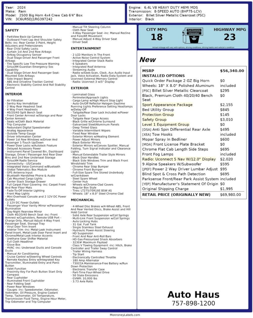 Used 2024 Ram 2500 Big Horn Truck